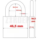 ABUS D6PS TITALIUM lakat 86TI/45 azonos zárlatú zárrendszerben