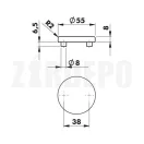 Vak kerek rozetta (53 mm, INOX)