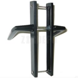 Kilincsgarnitúra portálzárhoz (85 mm, fekete)