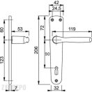 HOPPE Milano kulcslyukas ajtókilincs garnitúra (90 mm, F2 pezsgőszínű)