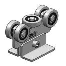 KANO 2/A 4+1 csapágyas úszókapu görgő C60-as sínhez