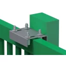IBFM 465P Tolókapu támasztó (4 görgős, 55x220 mm, felső vezetős)