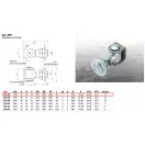CA Combiarialdo 375.16 Kapu forgáspont alátéttel + állítható anya (M16 27x36 mm)