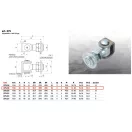 CA Combiarialdo 375.18 Kapu forgáspont alátéttel + állítható anya (M18 30x41 mm)