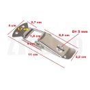 Rozsdamentes lakatolható békazár 110 mm