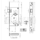 Kulcsos bevésőzár kapuhoz 63,5/90 (balos)