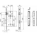 ELZETT 3411 Kulcsos bevésőzár 45/90