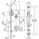 ELZETT 3420 Cilinderes bevésőzár 45/90