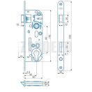 HOBES 02-04A Cilinderes bevésőzár (MIDI) 40/90