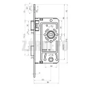 TITAN 406 U O20 IX Toalett bevésőzár INOX előlappal 55/78