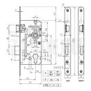 ELZETT 110 DIN Cilinderes bevésőzár 55/72 (jobbos, fém csapdás)
