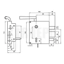 ELZETT 3425 Rászegezős kertkapu zár (jobbos)