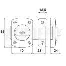 388/40 ráfordítós zár (króm)