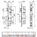 ELZETT Europortál csapdás portálzár műanyag ajtóhoz 40/92/240/16/8