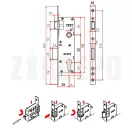 PAVO / FORNAX 3092/35 Csapdás portálzár műanyag ajtóhoz