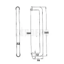 ANBO DH901 Egyenes ajtófogantyú (INOX, 325x25x70 mm)