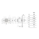 ANBO FL105 Benyomós bútor tolóajtózár