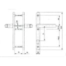 Európa 2 kilincs garnitúra bejárati ajtóhoz (fehér, 92 mm, keskeny ajtócímmel)