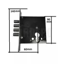 HiSec kínai biztonsági ajtóhoz felső zár (24x140 mm-es előlap)