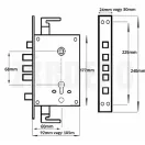 HiSec kínai biztonsági ajtóhoz főzár (24x240 mm-es előlap)