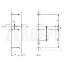 Törésvédő pajzs G.U. Secury többpontos zárhoz 92 mm (Fehér, kilincses) 45.21.270