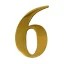 Réz ajtószám / házszám (80 mm) - 6-os