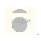 HYDERON L fali ajtóütköző 60x15 mm (2db, fehér)