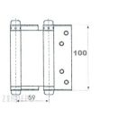 Bommerpánt (rozsdamentes) 100 mm