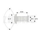 Ajtó kitekintő / kukucskáló (króm) 25-42 mm