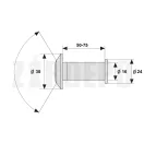 Ajtókitekintő / kukucskáló (nagy, réz) 50-75 mm