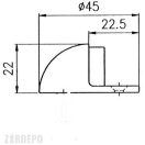 Félgömb ajtóütköző (króm)