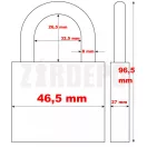 ABUS 86TI/45 Titálium lakatház (zárbetét nélkül)