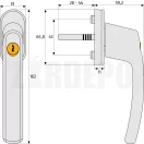 ABUS FG200 W Zárható ablak félkilincs (Fehér, 7 mm)