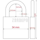 ABUS 155/30 Számzáras lakat (ezüst)