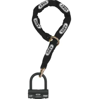   ABUS GRANIT 58/140HBIII100 + 12KS120 black loop Láncos motorzár 120 cm