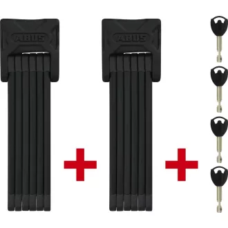   ABUS Bordo 6000K/90 BK SH TwinSet Hajtogatós kerékpárzár (fekete) 90 cm