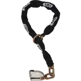   ABUS GRANIT Detecto X-Plus 8008/12KS120 black loop Riasztós lánc + féktárcsazár kombo 120 cm