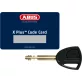   ABUS GRANIT Detecto X-Plus 8008/12KS120 black loop Riasztós lánc + féktárcsazár kombo 120 cm