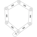 ABUS uGrip Big Bordo 5700/100 BK SH Hajtogatós kerékpárzár (fekete) 100 cm
