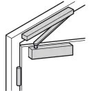 DORMA TS 91 B csúszósínes ajtócsukó / ajtó behúzó 30-60 kg EN 3 (ezüst, komplett)