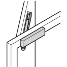 DORMA TS 93 B csúszósínes ajtócsukó/ajtóbehúzó 40-100 kg EN 2-5  (ezüst, csak test)