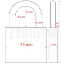 ABUS 718/30 Rozsdamentes rézlakat