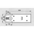 Fedlap DORMA BTS 75 V padlóajtócsukóhoz (INOX)