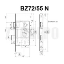 ABUS Ecoline BZ72/55N Kulcsos bevésőzár 55/72
