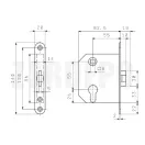 ABUS Ecoline CIT55C Cilinderes lővér bevésőzár 55/55