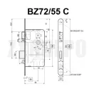 ABUS Ecoline BZ72/55C Cilinderes bevésőzár 55/72