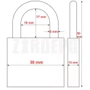 ABUS 727/30 KA (64TI/30 KA) 6312 TITALIUM Egyforma kulcsos lakat