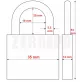   ABUS 727/35 KA (64TI/35 KA) 6355 TITALIUM Egyforma kulcsos lakat