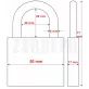   ABUS 727/50 KA (64TI/50 KA) 6514 TITALIUM Egyforma kulcsos lakat