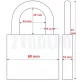   ABUS 727/60 KA (64TI/60 KA) 6609 TITALIUM Egyforma kulcsos lakat